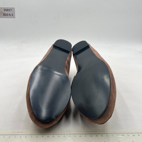 Wo Wagas Taupe Comfy Rounded Toe Loafers Slip On Low Wedge Heels Casual Pumps - Picture 7 of 8